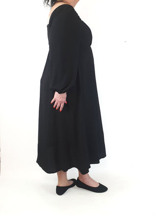 Asos black long sleeve dress size UK18