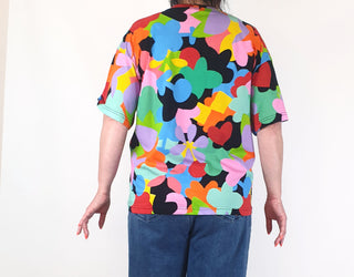 Gorman colourful print tee shirt top size 16 (Summer 2023)