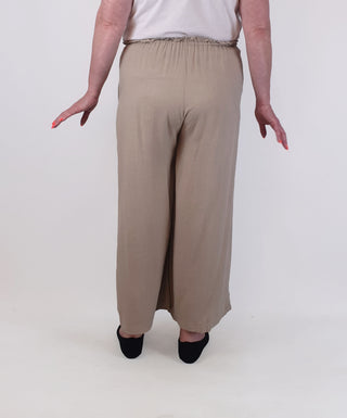 Miracle neutral beige wide leg pants size 16