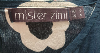 Mister Zimi navy top with white flower print size 10