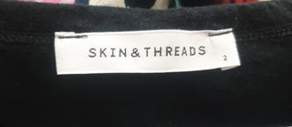 Skin & Threads classic black tee shirt size 2, best fits 10