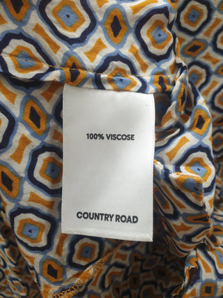 Country Road unique print long sleeve shirt size 10