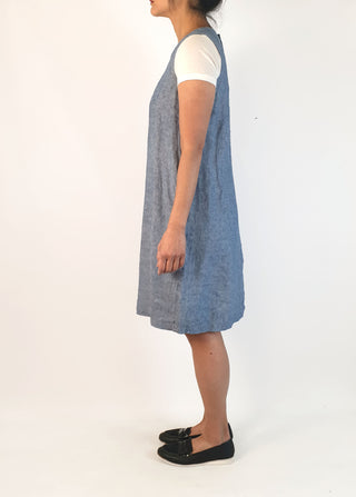 Muji denim sleeveless dress size M (small fit, best fits 10)