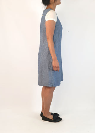 Muji denim sleeveless dress size M (small fit, best fits 10)