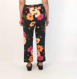 Obus green-based floral comfy pants size 2, best fits 10