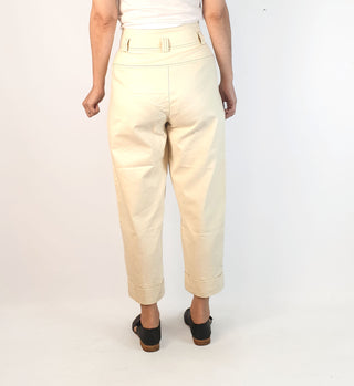 Cue cream high waisted and wide leg pants size 8