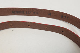 Patent red genuine leather belt size M