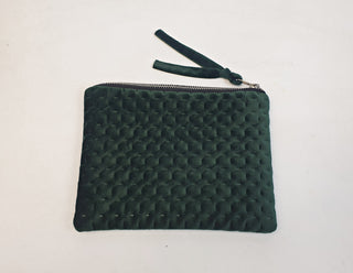 Annabel Trends green velvet purse/makeup bag/toiletry bag