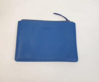 Obus blue leather clutch