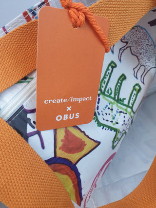 Create/impact + Obus large animal print tote / shopper bag