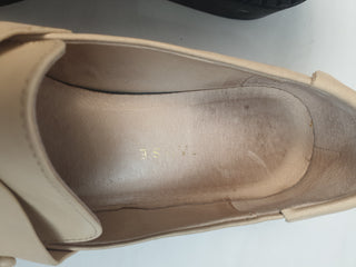 Just Because cream "axel" leather loafers size 38