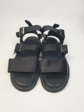 Dr Martins men's/unisex black leather sandals size 43