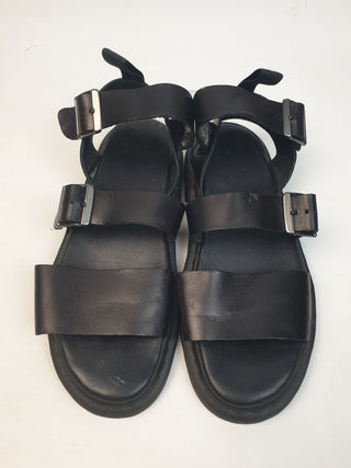 Dr Martins men's/unisex black leather sandals size 43