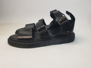 Dr Martins men's/unisex black leather sandals size 43