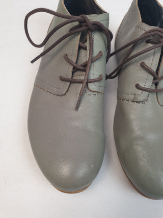 Nancybird blue-green soft leather lace up shoes size 36