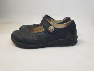 Waldlaufer navy nubuck leather mary jane style shoes size EU 5.5 (fits AU 7.5)