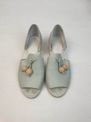 Gorman pale blue leather slide on shoes size 35