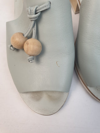 Gorman pale blue leather slide on shoes size 35