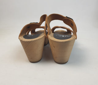 Funkis brown leather clogs size 37