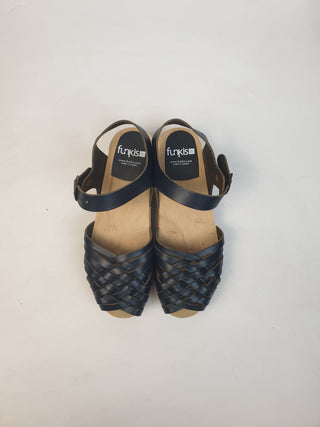 Funkis navy low heeled clogs size 39 (virtually as new)