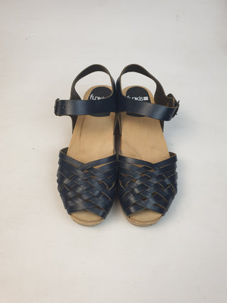 Funkis navy low heeled clogs size 39 (virtually as new)