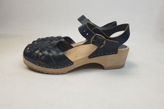 Funkis navy low heeled clogs size 39 (virtually as new)