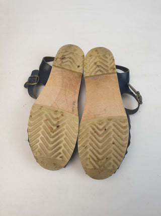 Funkis navy low heeled clogs size 39 (virtually as new)