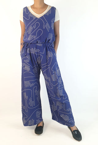 Elk blue unique print jumpsuit size 10 Elk preloved second hand clothes 2