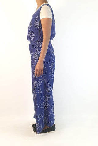 Elk blue unique print jumpsuit size 10 Elk preloved second hand clothes 4