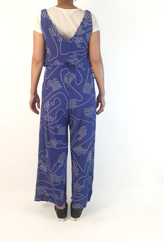 Elk blue unique print jumpsuit size 10 Elk preloved second hand clothes 5