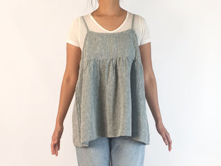 Evassunday natural colour linen top size 10 Evassunday preloved second hand clothes 2