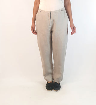 Elk grey 100% linen pants size 10