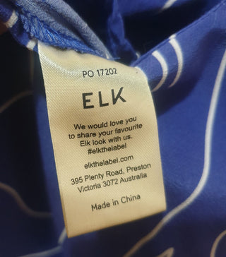 Elk blue unique print jumpsuit size 10 Elk preloved second hand clothes 9