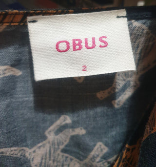 Obus fox print wrap top size 10 Obus preloved second hand clothes 7