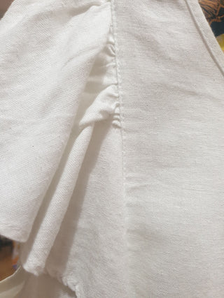 Portobello Australia white linen mix top size small