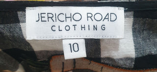 Jericho Road black and white check top with embroidered carrots size 10 Jericho Road preloved second hand clothes 7