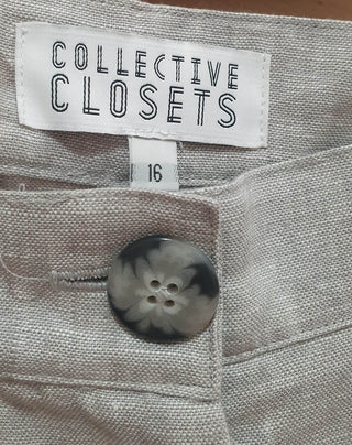 Collective Closets natural linen pants size 16