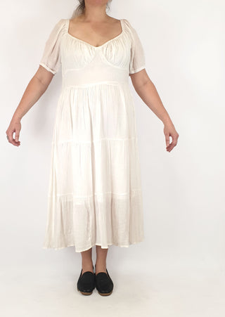 Cider white crepe dress size 1XL, best fits 16