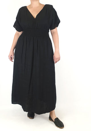 Aere black 100% linen dress size 16