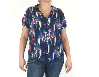 Miranda Murphy gumtree print top size L Miranda Murphy preloved second hand clothes 1