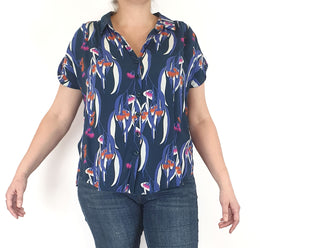 Miranda Murphy gumtree print top size L Miranda Murphy preloved second hand clothes 2