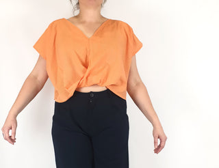 Kuwaii cropped orange top size 16 Kuwaii preloved second hand clothes 2