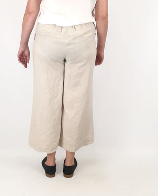 Blue Illusion natural linen pants size L