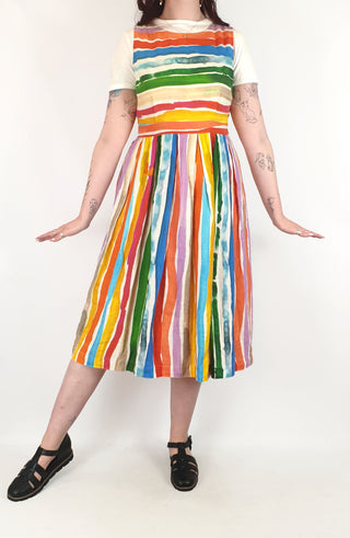 Gorman + Kindah Khalidy rainbow print dress size 12 Gorman preloved second hand clothes 2