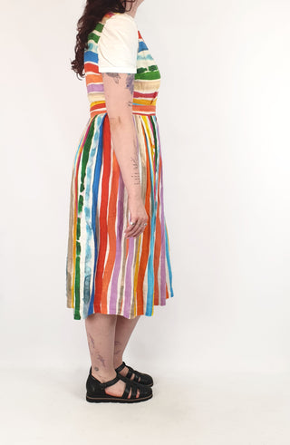 Gorman + Kindah Khalidy rainbow print dress size 12 Gorman preloved second hand clothes 4