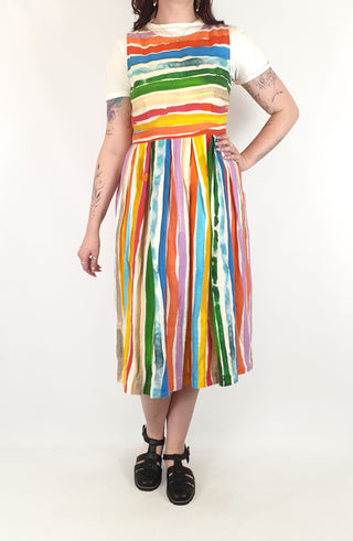 Gorman + Kindah Khalidy rainbow print dress size 12 Gorman preloved second hand clothes 3