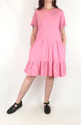 Elm pink cotton dress size 12 Elm preloved second hand clothes 2