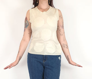 Gorman white cotton knit top size 12 Gorman preloved second hand clothes 3