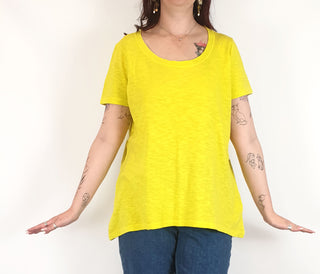 Blue Illusion vibrant yellow cotton top size M Blue Illusion preloved second hand clothes 2