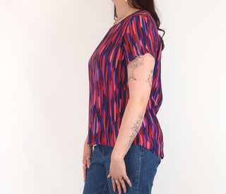 Harvest Lane colourful print top size 12 Harvest Lane preloved second hand clothes 4